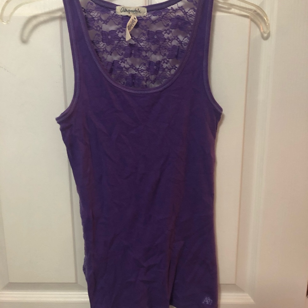 Aeropostale tank top with see-through floral back